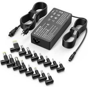 XOUBZ 90W Universal Laptop Charger Compatible with HP Lenovo Dell Acer Asus Toshiba IBM Fujitsu Notebook Ultrabook Chromebook Computer Charger AC Adapter Power Cord with 16 Tips