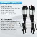 Front Left & Right Air Suspension Strut w ADS Compatible with Mercedes-Benz W166 ML350 ML400 ML550 ML63 AMG 2012-2015, X166 GL450 GL550 2013-2019 – Replace OE# 1663201313, 1663201413