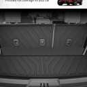 Original 2018-2024 Expedition Cargo Mat & Backrest Mat for Ford Expedition (Not for Max Model) - Custom Fit Trunk Liner and 3rd Row Seat Back Cover All Weather Car Accessories