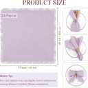 TURSTIN 24 Pieces Lavender Purple Cotton Linen Wedding Napkin Square Rustic Fringe Table Napkin for Dinners, Parties, Weddings