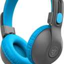 JLab JBuddies Studio 2 On-Ear Kids Wired Headphones, Grey/Blue, Toddler Headphones, Kid Safe, Studio Volume Safe, Volume Limiter, Folding, Adjustable, Noise Isolation, with Mic