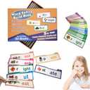 30 Read and Rhyme Flip Books, 1Set Word Family Build Book, Sight Words Flash Cards Kindergarten, Phonics Flash Cards Reading Games (1Set)