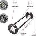 Basin Wrench 2 PCS, Faucet Wrench for Sink Faucet Installation Removal Tool, Under Sink Plumbing Wrench for Tight Spaces Kitchen Bathroom