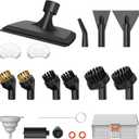 Steam Cleaner Accessories Compatible with Granarbol Steam Cleaner, Nylo/ Brass Brush, Window/ Surface Scraper/ Towel Cover for Handheld Steamer Cleaning with Storage Case-18 PCS