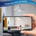 3 x G25 LED Globe Light Bulbs,120V 5W(60W Equivalent), 5000K CRI85+ Daylight Bathroom,E26 Base,Eye-Friendly Vanity Round, Perfect for Vanity Makeup Mirror, Non-Dimmable (2 Pack)