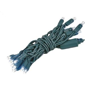 Novelty Lights 8.5 Foot 20 Light Mini LED Crafting Lights, Pure White LEDs on Green Wire, 24 Inch Lead, Non-Connectable Short Fairy Light String for Art Projects, Bottle Lights, Crafts