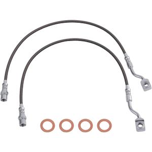 MaXpeedingrods Front Extended Brake Lines for Chevy Silverado/GMC 1500 2007-2018, 2500HD/3500HD 2011-2019, for Suburban/Tahoe/Yukon XL, Stainless Steel - 5-7.5" Lift, DOT Approved