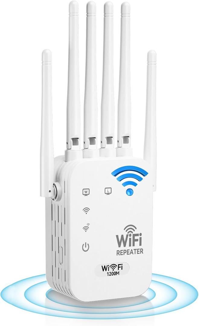 WiFi Extender - 2026 Upgraded (6 Directional Antennas) Signal Intensifier, New Generation Internet Intensifier, Wireless Remote Amplifier, WiFi Repeater with Ethernet Port, Supporting 99% of Device