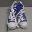 Waluzs Platform Sneakers for Women Womens Fashion High Top Sneakers Women's Canvas Platform Shoes Casual Lace Up Tennis Shoes (6, Dark Blue)