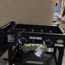 Char-Griller Flat Iron 4-Burner Propane Gas Flat-Top Griddle with Steel Griddle Top, Wind Guards and Instant-Ignition, 775 Cooking Square Inches in Black, Model E8936