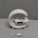 Alarm Clocks For Bedrooms White Speaker Wireless Charger Smart Light Sound Machine Smart Alarm Clocks for bedrooms Night Light Lamp Sunrise Alarm Clock Restroom Bedroom 6.14 inch(Mini-Style G63)