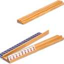 Yellow Mountain Imports American Mahjong Set, Koi Fish with Green Soft Case - Four Wooden All-in-One Racks with Pushers, Wright Patterson Scoring Coins, Dice, and Wind Indicator