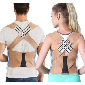 VOKOKOYA Posture Corrector for Women and Men,Adjustable Shoulder Straightener,Back Support Brace,Upper Spine scoliosis, hunchback Black Large