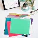 2 x 18-Pack Black File Folders,Letter Size Colored File Folders,1/3 Cut Tab,Office Home School for Documents Files Paper