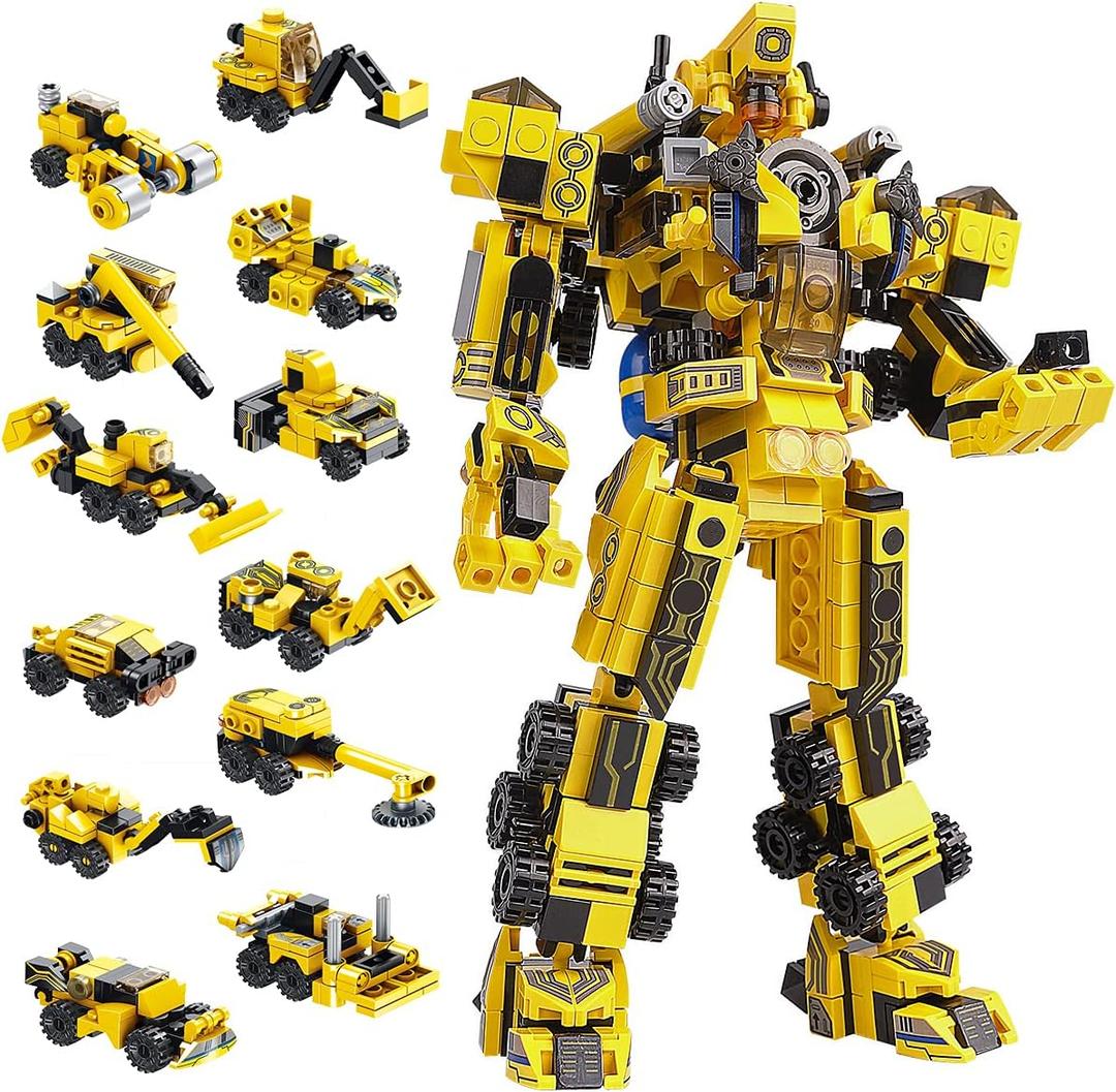 Sciencow Robot Building Toys for 6 7 8 9 10 11 12 13 14 Years Old Kids | 25-in-1 Construction Blocks Sets for Robot or Trucks, Christmas Birthday Gifts for Age 6-8 7-9 8-14 yrs Boys