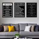 Inspirational Wall Decor for Office Motivational Print Canvas Wall Art 3 Piece In This Office Quotes Picture Painting Inspiring Themes Posters Artwork for Workplace Corridor Framed [60''W x 28''H]