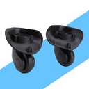 Alomejor 2Pcs Luggage Suitcase Wheel Replacement, Swivel Wheels, Black, Plastic, Easy Install/Remove, Round 4 Hole Design