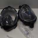 Greatever G2 Adults Kids Full Face Snorkel Mask 2 Pcs,Snorkeling Gear with Latest Dry Top System,Foldable 180 Degree Panoramic View,Safe Breathing,Anti-Leak&Anti-Fog Snorkeling Mask with Camera Mount (XL/L+XS, Black)