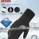 2 x RIGWARL Waterproof Gloves for Cold Weather with 3M Thinsulate, Extreme Cold Winter Snow Glove 7 Layer Thermal Men Women/Youth (117 Colder Plus-(85% Warm&waterproof)-black)