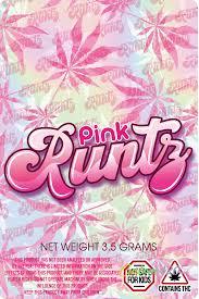 1/8th 3.5g Ounce Pink Runtz Designer Custom Printed Mylar Bags (100 qty.)