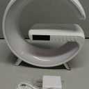 Smart Table Lamp with 4in1 Wireless Charger, Night Light, Bluetooth Speaker, Alarm Clock, App Control, Office, Bedroom, Home Decor (White)