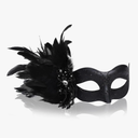 Masquerade Mask for Women Venetian Party Mask Costume Mask with Feathers for Cosplay, Halloween Prom Ball Decor