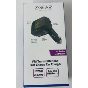 ZGEAR FM Transmitter Fast Charge Car Charger