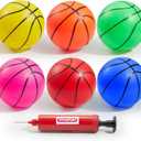 SYNCFUN 6 PCS Mini Basketballs, 5 inches Colorful Small Ball for Basketball Hoop, Inflatable Rubber Ball, Sports Toys Gift for Toddlers and Teenagers (6 Colors)