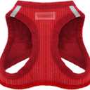 Voyager Step-In Plush Dog Harness  Soft Plush, Step In Vest Harness for Small and Medium Dogs by Best Pet Supplies - Harness (Red Corduroy), S (Chest: 14.5 - 16")