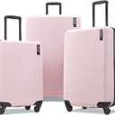 American Tourister Stratum XLT Expandable Hardside Luggage with Spinner Wheels, Pink Blush, 3-Piece Set (20/24/28)