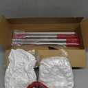 Spin Mop Head and Brush Replacement Compatible for O Cedar EasyWring 1-Tank System, 4 Microfiber Mop Refills, 1 Scrub Brush,1 Base and 30-58in Mop Stick Easy-to-Replace (White 1 Tank System)