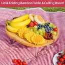 Picnic Basket for 2 with Table and Blanket Collapsible Cooler Bag Insulated Picnic Set for Beach Picnic Hamper Picnic Date Essentials for Outdoor Picnic Accessories Wedding Gift/Bridal Shower Gift