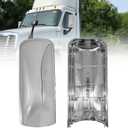 Chrome Door Mirror Covers Fit for Freightliner Cascadia 2007 2008 2009 2010 2011 2012 2013 (Not compatible with Evolution) Driver and Passenger Side