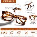 SIGVAN Progressive Multifocus Reading Glasses for Women Men Blue Light Blocking Spring Hinge Computer Multifocal Readers