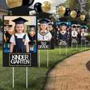 Briwooody 13 Pcs DIY Graduation Yard Sign 2026 Including Kindergarten to 12th Grade Picture Photo Personalized Display 2026 Graduation Party Decorations Supplies for Outdoor Lawn Yard(Black)