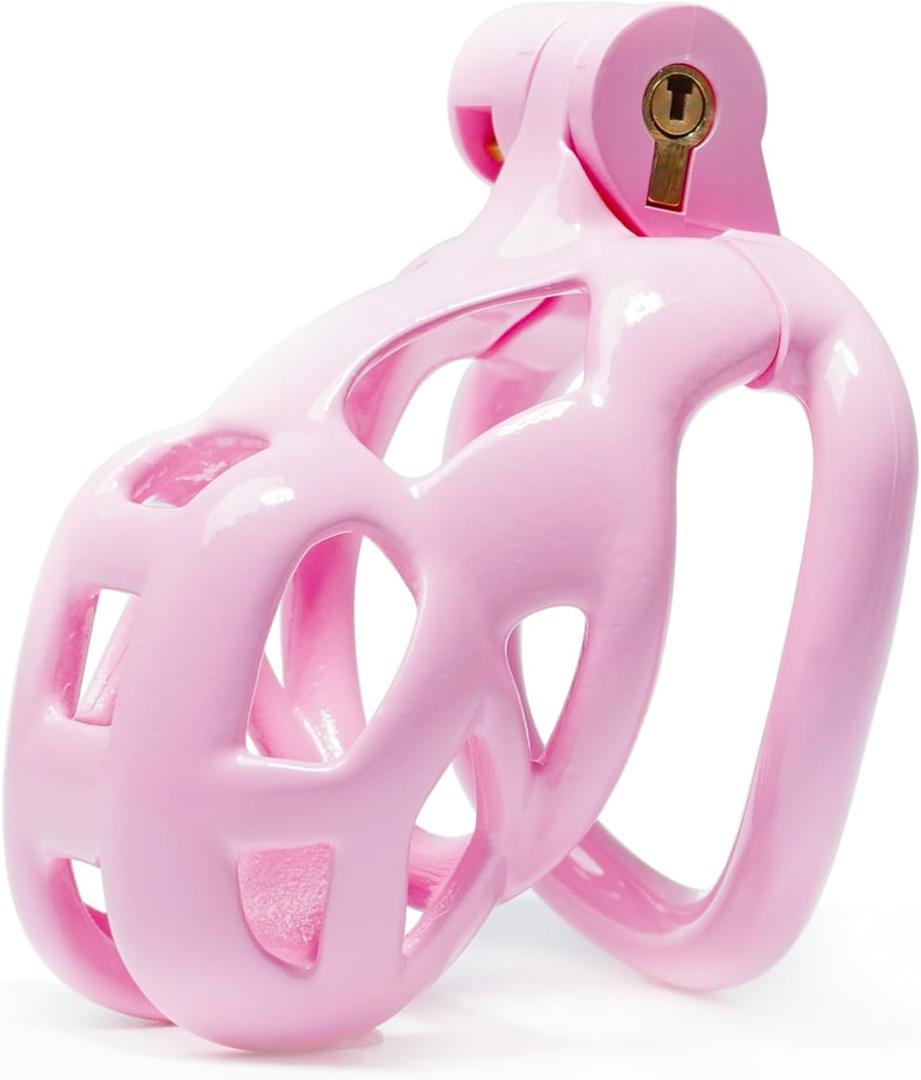 Cobra Male Chastity Cage with Lock & 5 Rings 3D Printed Chastity Devices Bondage Gear & Accessories Resin Virginity for Men Breathable (Tight)