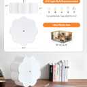 VONLUCE Semi-Flush Mount Ceiling Light, 15.7" Modern 3-Light Ceiling Light Fixture with White Petal-Shaped Shade 3 E26 Sockets for Bedroom Entryway Living Room, Nickel Finish, ETL Certificated