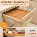 EDELHAUS Spice Drawer Organizer - Expandable Spice Rack for Drawer, Black Seasoning Organizer for Drawer Spice Organizer, Spice Organization Seasoning rack insert for Cabinet (Jars Not Included)