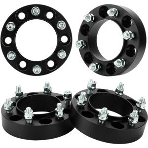 6X5.5 Hubcentric Wheel Adapters, 1.25" 6x139.7 for 1996-2021 4Runner, Forged 6 Lug Wheel Spacers with M12x1.5 Studs 106mm Bore 4PCS (6x5.5-1.25")