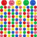Zhanmai 100 Pieces Smile Face Stress Balls for Kids and Adults Funny Stress Ball Foam Soft Colored Smile Toys for Relief Anxiety(Vivid Color)