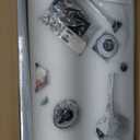 52" Ceiling Fan with Light Chandelier Fan Modern DC Motor Dimmable Led Fandelier Ceiling Fan with Light for Bedroom, Living Room (Silver)