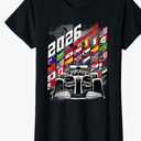 Racing car Calendar 2026 Circuit Schedule Places Men Women T-Shirt, 2 Pack, S