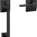 Schlage FE285 CEN 622 LAT CEN Century Front Entry Handle set with Latitude Lever, Lower Half Grip, Matte Black (Century Interior Trim)