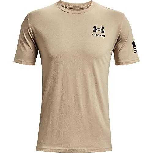 Under Armour Men's New Freedom Flag T-Shirt, Desert Sand (290)/Black, X-Large Tall