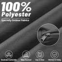 8Pcs Outdoor Couch Cushion Covers with Zipper, Water-Resistant Patio Cushion Covers, Max Compatible 24x24x3.15 Inch Patio Cushion, Full Coverage, Non-Stretch, UV-Resistant, Only Cover