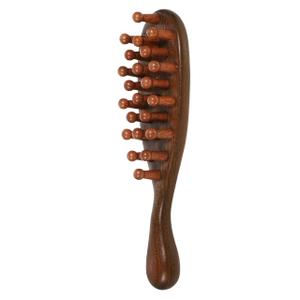 DOITOOL Sandalwood Massage Comb Wide Tooth Scalp Massager for Hair Detangling and Scalp Health Relief Wooden Hair Comb for Women 6.77 Inch
