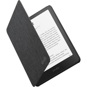 Amazon Kindle Paperwhite and Kindle Colorsoft Case, Lightweight and Water-Safe, Foldable Protective Cover - Fabric (Black)