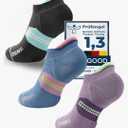 Bamboo Viscose Compression Running Tab No Show Sock Women, Wicking Cushioned AntiBlister Coolmax