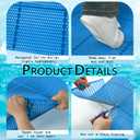 Tondiamo Pool Mats Non Slip Drainage Floor Pool Deck Mats,1x 40 Ft,Blue