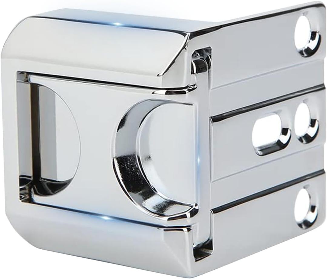 Home Security Door Lock with 8 Screws, Safety Childproof Door Reinforcement Lock Latch (1-Pack), Upgrade Night Lock to Defend Your Home (Silver)